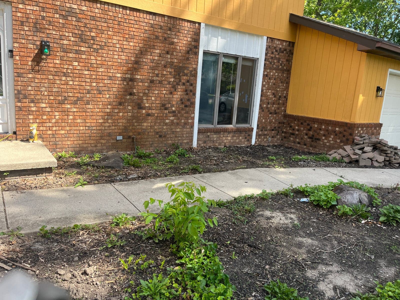 Before: River Rock Bed Install, Lima, OH