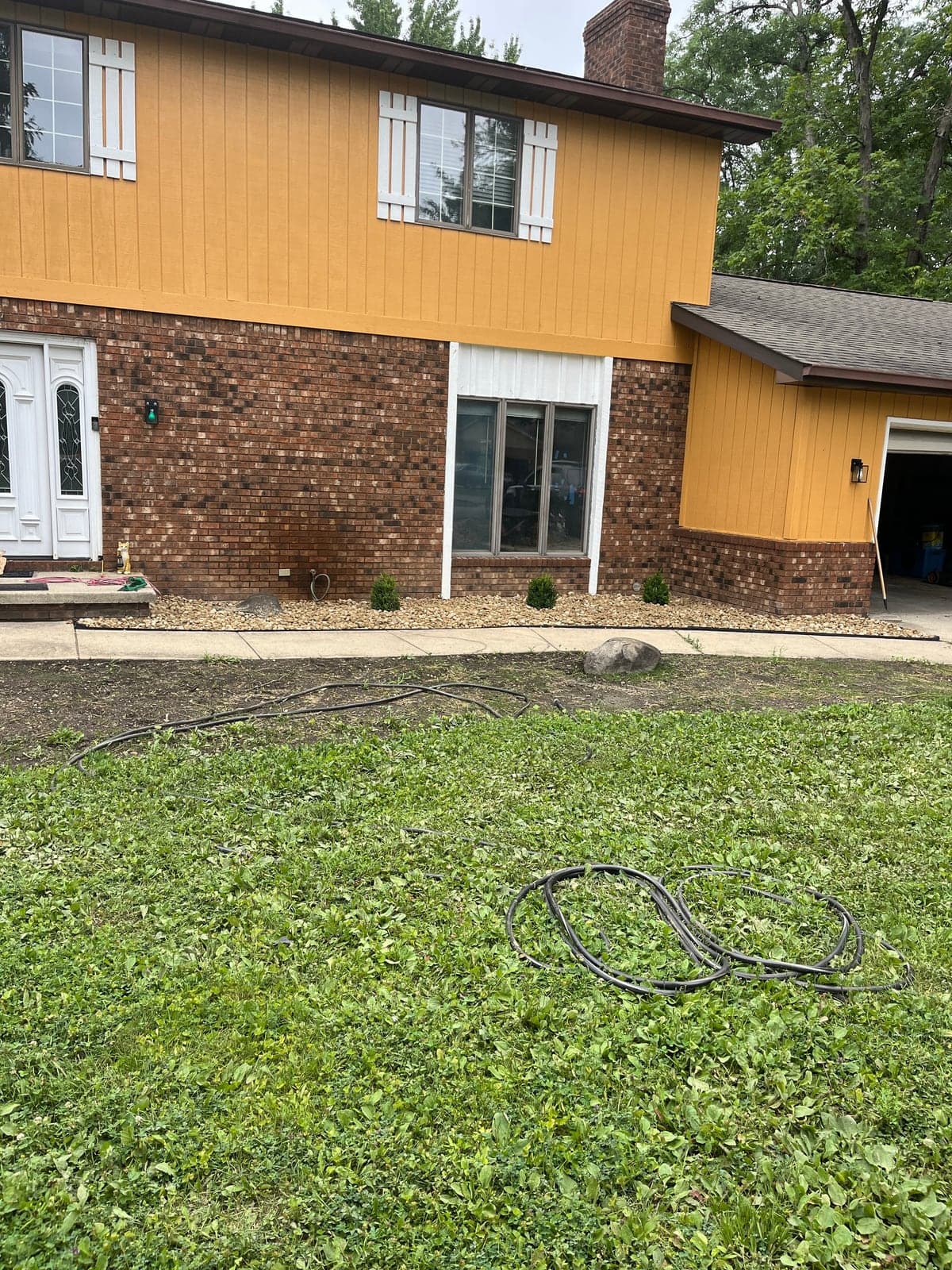 River Rock Bed Install photo 1